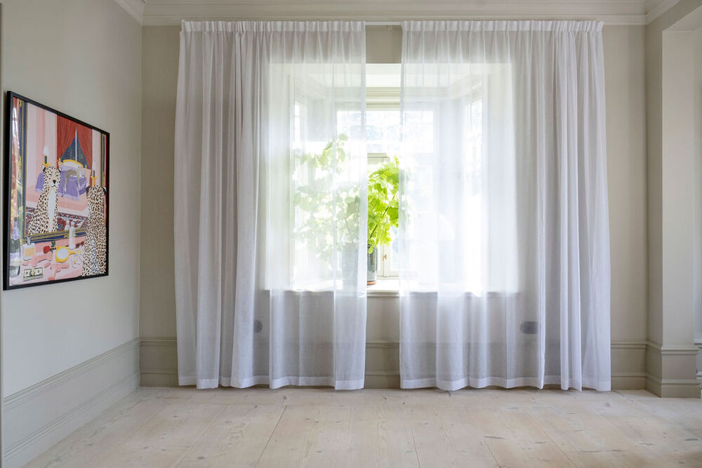 Tunn gardin 100 % återvunnet polyster-Furan