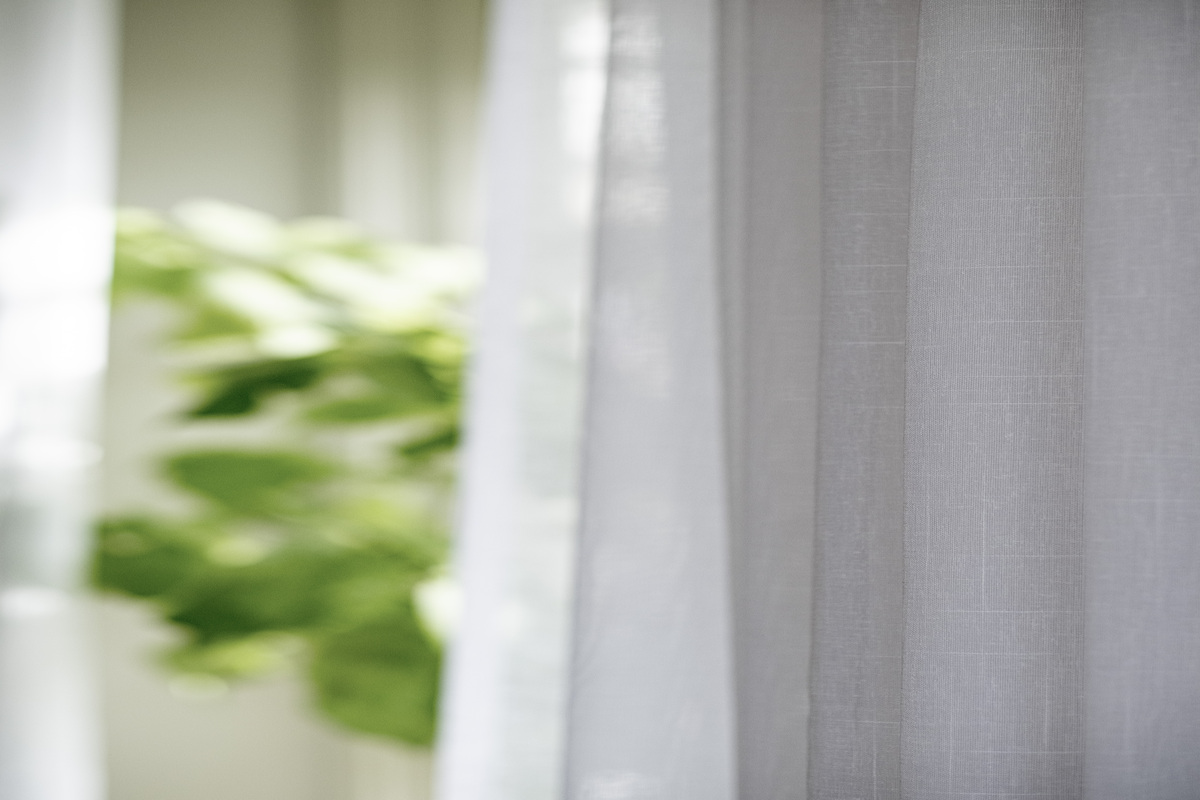 Tunn linnegardin, 55% Polyester 45% Linne- Trento